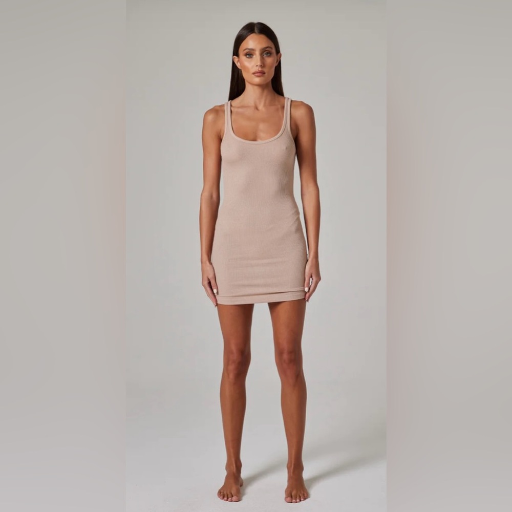 TALENTLESS WOMENS MODAL TANK DRESS Size XL Color Buttercream